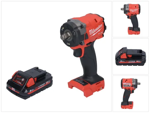 Milwaukee M18 FIW2F12-301 Akku Schlagschrauber 18 V mit 339 Nm - Kompakter und leistungsstarker Schlagschrauber mit bürstenlosem Motor. Inklusive 3 Ah Akku für effizientes Arbeiten. Ideal für professionelle Anwendungen und Heimwerkerprojekte.