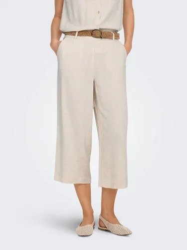 Onlsiesta Hw Lin Bl Clean Culot PNT Noos - Stylische Culotte für Jugendliche, verkürzt geschnitten mit praktischen Gürtelschlaufen, ideal für lässige Looks und vielseitige Kombinationen.