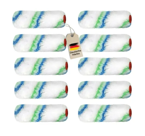 cm Profi Farbwalzen 10 St. Malerwalzen Farbrollen Heizkörperwalze Fellwalze 10