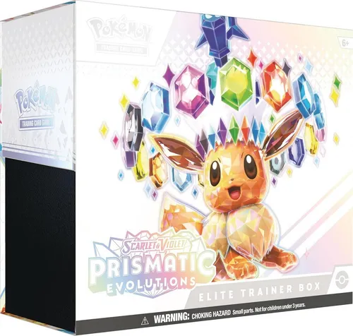 Pokemon Prismatische Entwicklungen Top-Trainer-Box SV 8.5 ENG - Vorbestellung - TCG OVP Displays, enthält exklusive Karten und Spielmaterial für Pokémon TCG-Fans, ideal für Sammler und Spieler.
