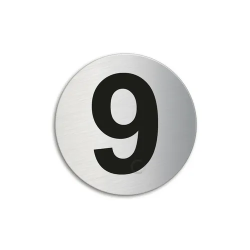 Türnummer 9 Zimmernummer Ø 60 mm Türschild für Hotel Pension Büro Apartment