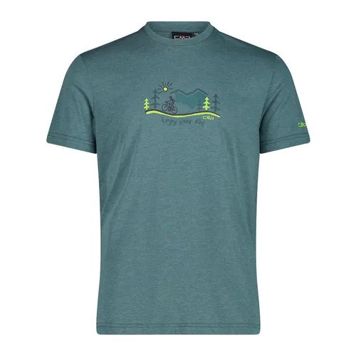 CMP Herren Shirt MAN T-SHIRT - T-Shirt aus Dry-Release-Baumwolle, reguliert die Körpertemperatur, trocknet 4 Mal schneller und bleibt formstabil – ideal für Outdoor-Abenteuer!