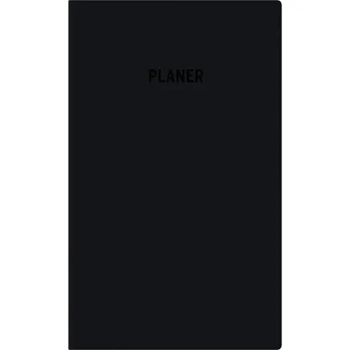 Taschenplaner schwarz 2026 - Bürokalender 9,5x16 cm - 112 Seiten - 1 Woche...