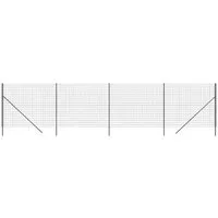 vidaXL Maschendrahtzaun Anthrazit 1,6x10 m aus verzinktem Stahl - Metallzaun für sicheren Schutz und Tiergehege. Langlebig und korrosionsbeständig durch verzinkten Stahl und PVC-Beschichtung.