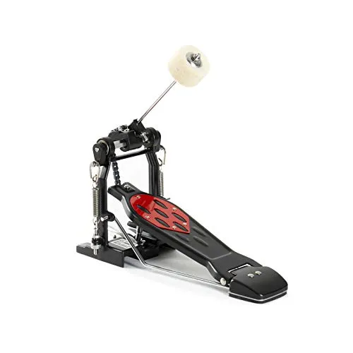 Fame Einzelpedal FP4000, Fußmaschine, Bass Drum Kick Pedal, Drum Hardware, Filz Beater, einstellbare Federspannung