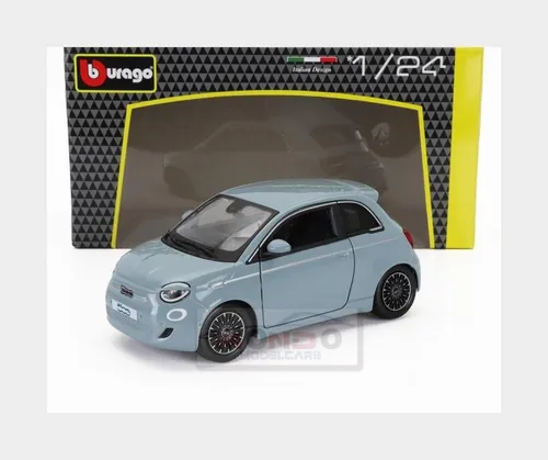 Bburago Fiat 500e 1:24 Modellauto - Modellfahrzeuge: Detailgetreues 1:24 Modell des ersten vollelektrischen Fiat 500e, ideal für Sammler und Kinder ab 3 Jahren, mit beweglichen Türen und hochwertigem Metallspritzguss.