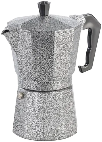 Cucina di Modena Espresso Kannen: Espresso-Kocher in Hammerschlag-Optik, für 6 Tassen, 300 ml (Outdoor Espressokocher, Türkische, Wasserkocher)