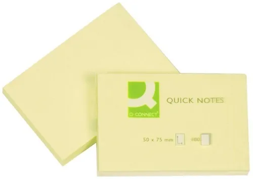 Connect Haftnotizblock Haftnotizen 51x76mm 100 Blatt gelb
