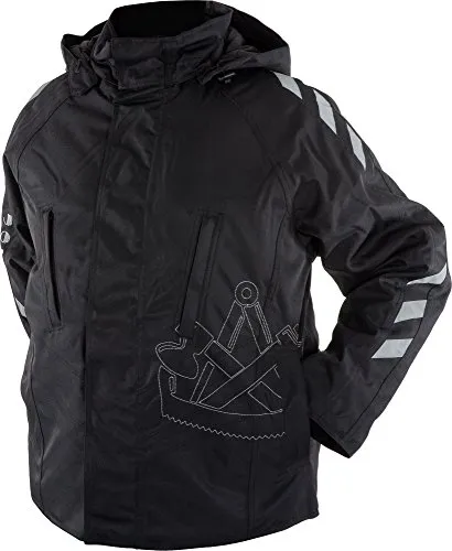 Zimmerer Job-Tex Winterjacke GLINDE mit Emblem Zimmermann Outdoor Jacke schwarz (XXXL)