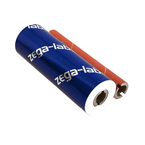 zega-labels Thermotransfer Farbband WEISS 110 mm x 74 m - zega color (Wachs/Harz Wischfest) - 1/2 Zoll Kern Ø 12,7 mm - für Papieretiketten - für Desktopdrucker Zebra ZD/GK/GX/GC/TLP