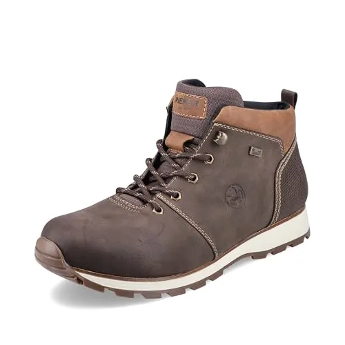 Rieker Herren Stiefel F5730 - Stilvoller Schnürstiefel - Herren-Stiefel mit herausnehmbarer Innensohle, ideal für Alltag und Freizeit. Die praktische Fersenschlaufe sorgt für einfaches An- und Ausziehen.