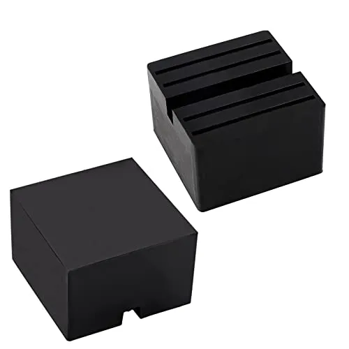 EXLECO 2 Stücke Wagenheber Gummiauflage (75x75x50mm) für Rangierwagenheber Universal Gummi Auflage für PKW/SUV Robust und Praktisch Ideal für Auto Tuning
