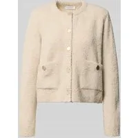 RICHROYAL Strickjacke - Elegante Bouclé Strickjacke mit Crew-Neck, ideal für jeden Anlass und vielseitig kombinierbar