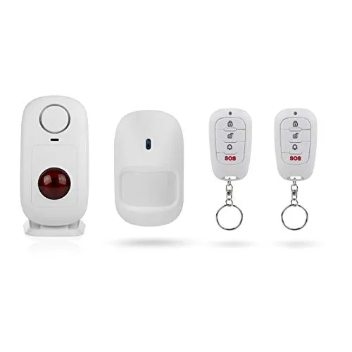 Smartwares SMA-49050 Alarmanlage mit integriertem und drahtlosem Bewegungsmelder/Durchgangsfunktion – 100 dB
