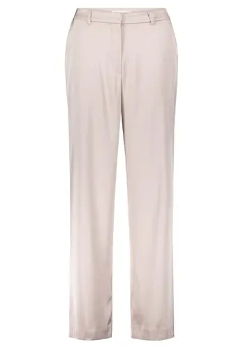 BETTY & CO Anzughose mit Glanzeffekt - Stoffhose für Damen in Grau, mit modischem Glanzeffekt und elegantem High-Waist-Schnitt. Perfekt für schicke Business- oder Abendoutfits, bietet sie Komfort und Stil.