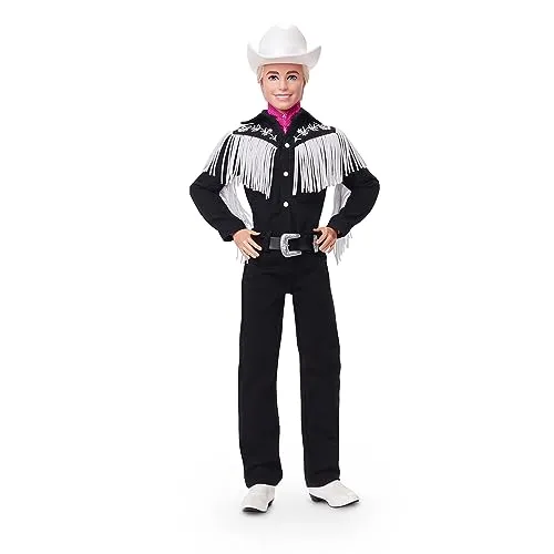 BARBIE THE MOVIE Ken Sammelpuppe - Western-Outfit mit Cowboyhut - Puppen-Kategorie: Ken-Sammelpuppe aus dem Barbie-Spielfilm im stylischen Western-Outfit. Ideal für Kinder ab 3 Jahren und Sammler!