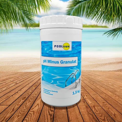 PoolSun ph Minus Granulat 1,5kg pH Wert Senkung Wasserpflege Schwimmbad