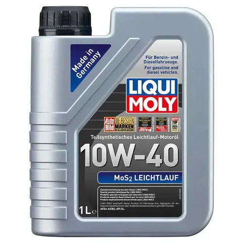 Liqui Moly Motoröl MoS2 Leichtlauf 10W-40 1091 - Hochwertiges Motoröl für optimale Schmierung, reduziert Reibung und sorgt für längere Lebensdauer des Motors. Ideal für leistungsstarke Fahrzeuge.