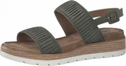 s.Oliver Plateau Sandaletten Damen 31323732353839 Oliv 41 EU - Stylische Plateau Sandaletten in Oliv von s.Oliver. Mit verstellbarem Fersenriemchen und bequemer Soft-Foam Sohle sind sie ideal für warme Tage, perfekt für Alltag und besondere Anlässe.