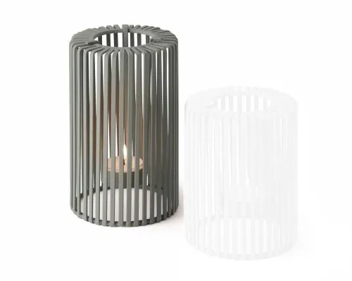 PHILIPPI Oslo Teelichthalter (Large) – Stilvolles Windlicht - Elegante Teelichthalter in zwei Größen, perfekt für den Innenbereich. Der handgefertigte Stahl-Sockel und das pulverbeschichtete Design sorgen für eine ansprechende Optik und Langlebigkeit.