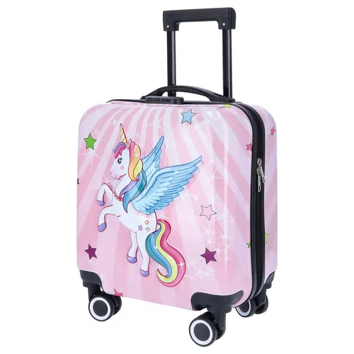 Produktbild TheTrueC Kindertrolley Einhorn Rosa 4 Rollen