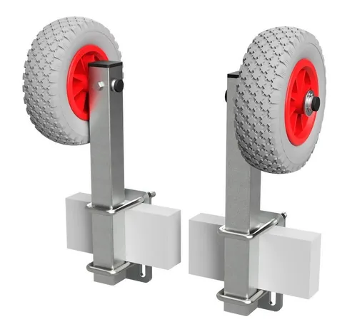 SUPROD Auffahrrampe Sliprollen Ø 200 mm - Sliphilfe für Bootstrailer - Auffahrrampe mit hochwertigen Sliprollen aus verzinktem Stahl und Polyurethan, ideal für einfaches Slippen von Booten bis 200 kg. Für Rahmenhöhen von 40-120 mm.
