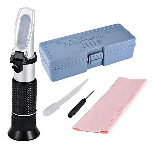 Frostschutz Refraktometer,RGBS Handrefraktometer für Ethylenglykol, Propylenglykol, Gefrierpunkt von Kühlwasser, Scheibenwasser, AdBlue, Batterie