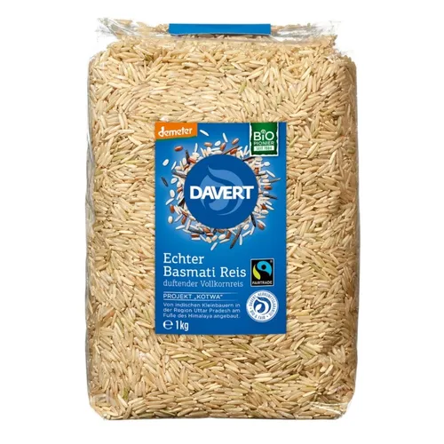 Davert Bio Echter Basmati Reis 1000g Vollkornreis 7,37 EUR/kg