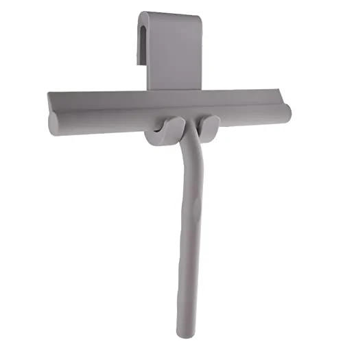 Kenkor Duschabzieher Silikon - 21 cm breiter Badezimmerwischer mit Halterung - Duschabzieher für effiziente Reinigung ohne Kratzer, mit ergonomischem Griff und ohne Bohren – ideal für Dusche, Spiegel und Fliesen.