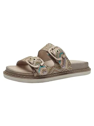 Tamaris Pantolette Beige 39 EU - Stylische Pantolette in Beige, Größe 39 EU, mit bequemer Gummisohle und offenem Design – perfekt für sommerliche Outfits und den täglichen Komfort.