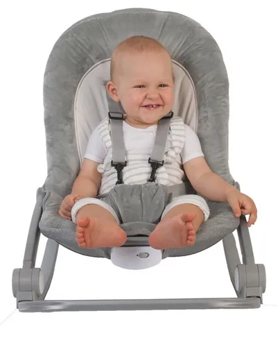 Bo Jungle B-Rocker grau – Babywippe mit Musik, Vibration und Spielbogen