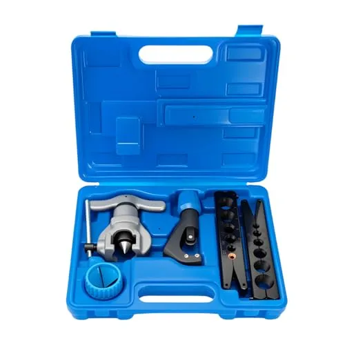 MorNon Bördelgerät 45 Grad Doppelt und Einfach Bremsleitung Rohr Set mit Biegezange Bördeln Werkzeug Satz Klimaanlage Rohrbiegezange für Bremsleitung Kupferrohr Aluminiumrohr und weiches Stahlrohr