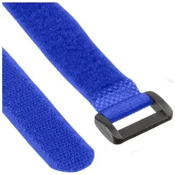 InLine® Klettschlaufen 20x400mm, 10er, blau