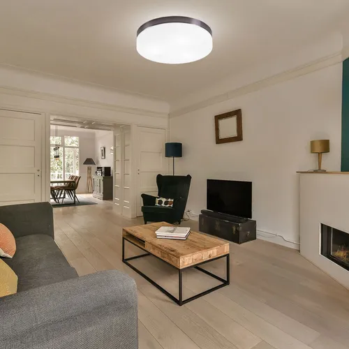 Deckenleuchte 3-Flammig - Elegante Wohnzimmerlampe aus Glas und Metall - Lampen - Schlichte Deckenlampe mit nickel-matt Metall und opalem Glas. Individuelle Lichtgestaltung durch 3 E27 Fassungen für bis zu 120W.