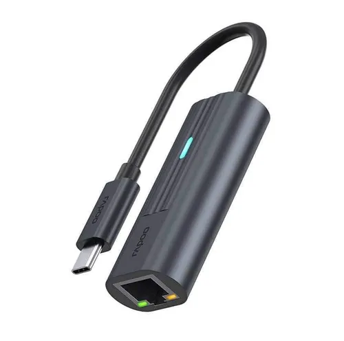 Rapoo UCA-1006 USB-C auf Gigabit LAN Adapter - Langlebiger Aluminium Adapter mit integriertem Kabel, ideal für MacBook und Surface Pro unterwegs