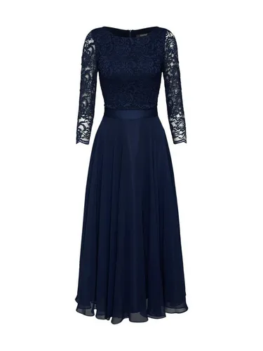 SWING Maxikleid aus Spitze und Chiffon in blau von Swing