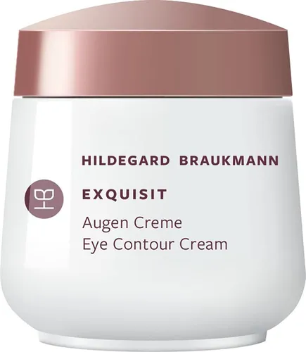 Hildegard Braukmann exquisit Augen Creme 30 ml - Augencreme mit Bio-Hyaluronsäure für intensive Feuchtigkeit und glattere Haut, kombiniert wertvolle Öle für eine strahlende, jugendliche Augenpartie.