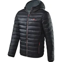 Black Crevice Herren Steppjacke - Wind- & wasserabweisend, Kunstfaserfüllung, Kapuze, schwarz/rot, Größe 52 - Steppjacken für Herren, bietet hohen Tragekomfort durch elastisches, atmungsaktives Nylon und hält warm mit feuchtigkeitsregulierender Kunstfaserfüllung.