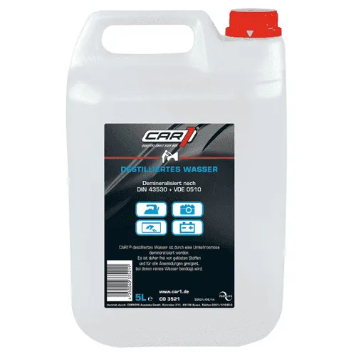 1x CAR 1 Destilliertes Wasser 5 Liter CO3521