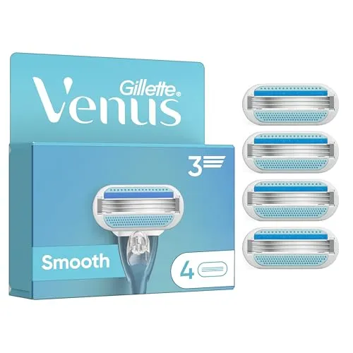 Gillette Venus Smooth Damen Rasierklingen, 4 Ersatzklingen
