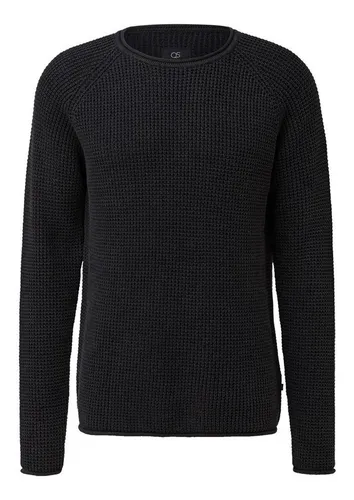 s.Oliver Herren Pullover 2151025, 9897, L - Bequemer Regular Fit - Pullover für Herren mit Rundhalsausschnitt und langen Ärmeln, ideal für lässige Outfits und bequemes Tragen dank Regular Fit und stylischem Strickmuster.