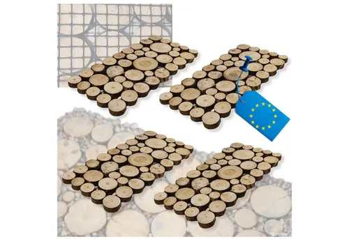 Modo24 Gartensteg - Nachhaltige Gehwegplatten aus FSC-Holz - Gehwegplatten aus hochwertigem FSC-Holz, langlebig und einfach zu montieren. Verleihen Sie Ihrem Garten eine warme Atmosphäre und gestalten Sie individuelle Wege oder Plattformen.