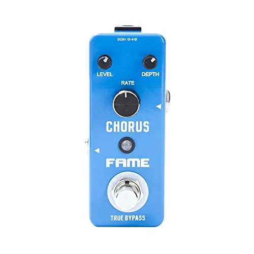 Fame LEF-304 Chorus Effektpedal für E-Gitarre - Gitarren-Effektgeräte: Kompaktes und robustes Chorus-Pedal für den beliebten Modulationseffekt, einfach einzustellen mit analogen Reglern für individuelle Klanggestaltung.
