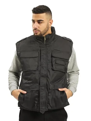 Brandit Ranger Vest - Bequeme Herren-Weste in Schwarz, Größe M - Herren-Westen mit 7 großen Taschen, ideal für Outdoor-Aktivitäten. Angenehmes Baumwollfutter sorgt für besten Tragekomfort.