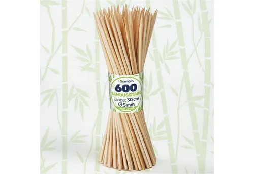 Gravidus Spalier Bambus Splittstäbe 30 cm – Pflanzstäbe Rankhilfe für Garten & Topf, 600 St.