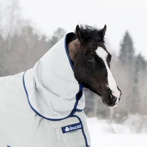 Bucas Power Neck 300g Halsteil - silver - XL - Reit- & Pferdebedarf: Robustes Halsteil aus ballistischem Nylon, wasserdicht, atmungsaktiv und mit Wärme regulierender Aluminiumbeschichtung für optimalen Schutz und Komfort.