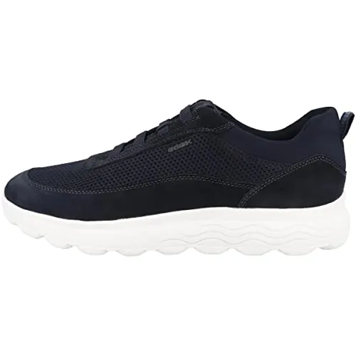 Geox Herren Spherica U Sneakers, Navy 45 EU - Herren-Sneaker aus hochwertigem Wildleder mit atmungsaktivem Innenmaterial für optimalen Tragekomfort und Stil.