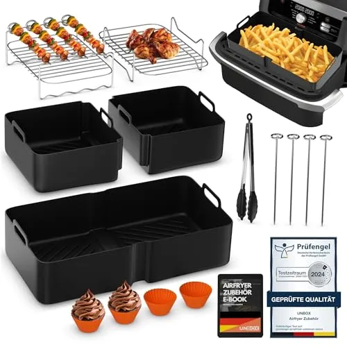 UNBOX Airfryer Zubehörset für Ninja Foodi Flexdrawer 10,4L & Cosori Dual Blaze XXL 10L
