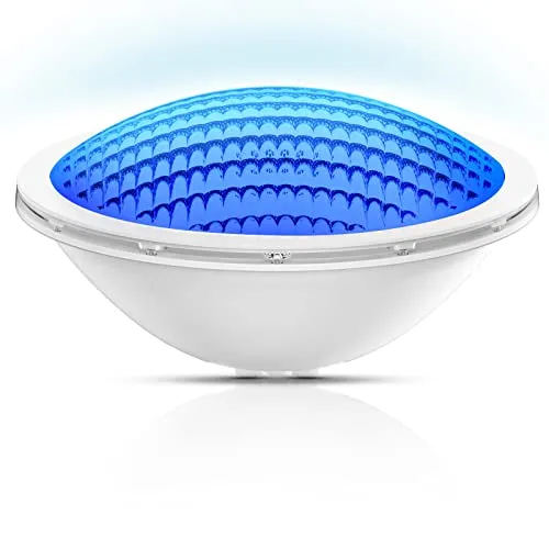 LyLmLe LED Poolbeleuchtung PAR56,18W Poolscheinwerfer Led Lampe Unterwasserscheinwerfer (Ersetzt alten PAR56 Halogenlampen) IP68 Wasserdicht, 800lm, 12V AC/DC,Reines Blau
