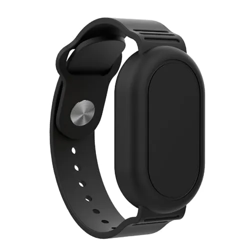 Wigento Für Samsung Galaxy SmartTag 2 Wasserdichtes Silikon Armband Schutzhülle Schwarz